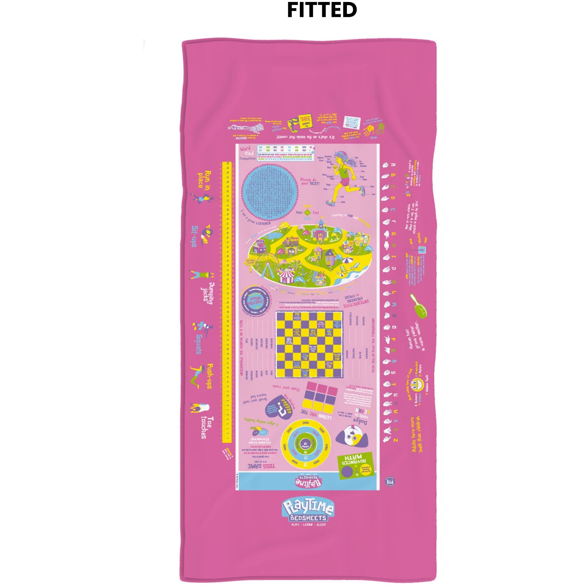 Playtime Bed Sheets Twin Sheet Set (Pink)