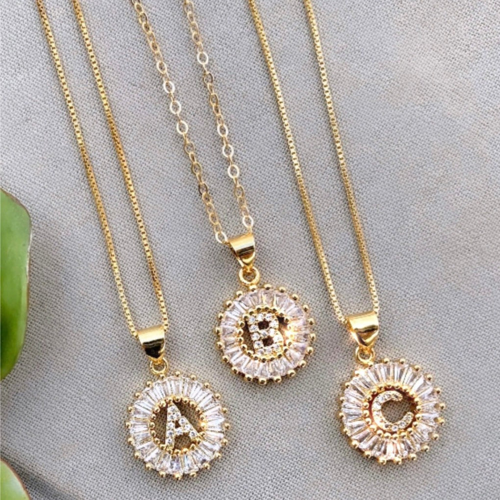 Petite Crystal Luxe Initial Necklaces
