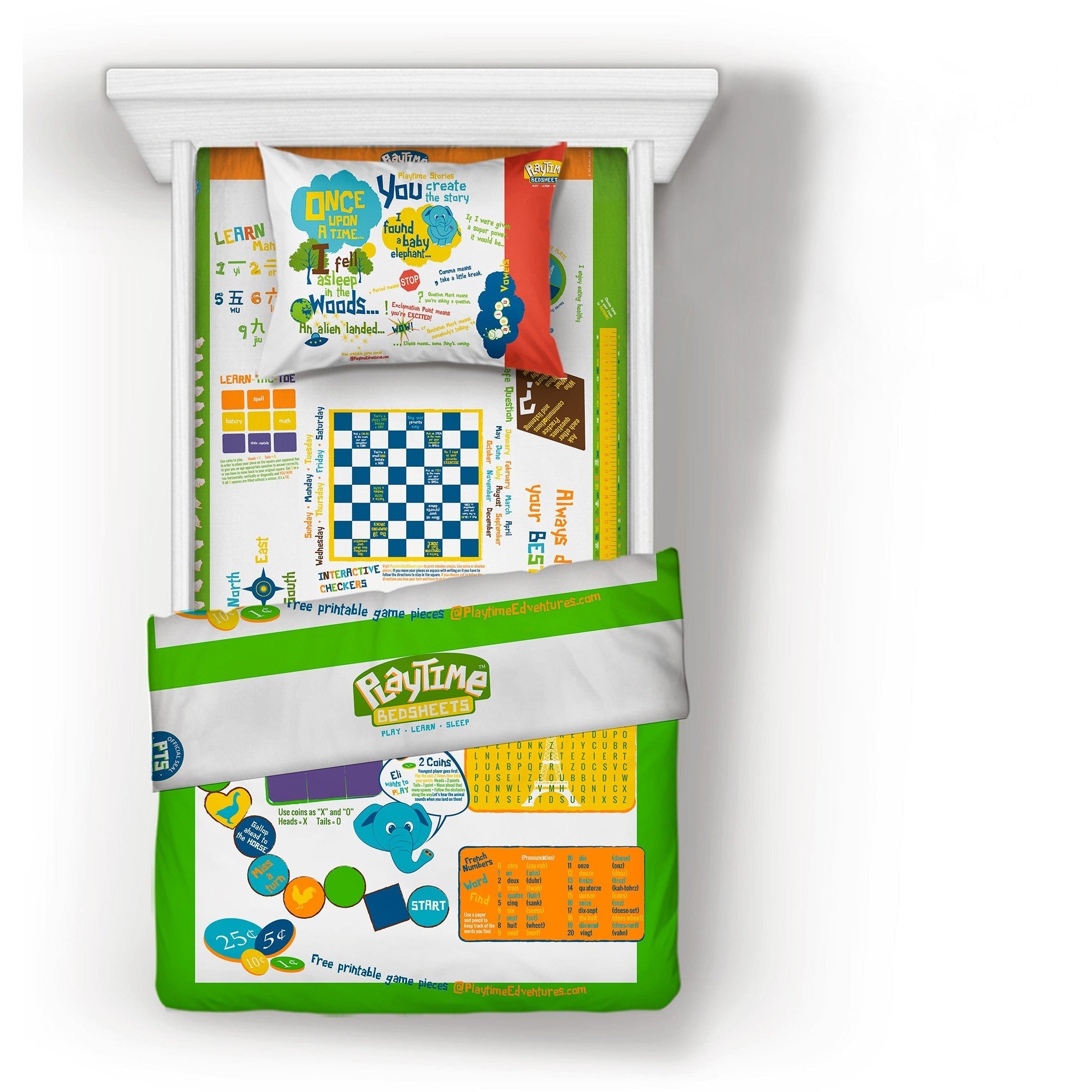 Playtime Bed Sheets Twin Sheet Set (Boys & Girls)