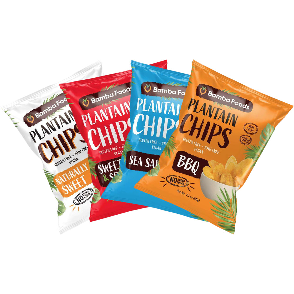 Naturally Sweet Plantain Chips – Case of 20