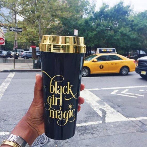 Black Girl Magic :: Gold Lid Travel Mug,   - Effie's Paper