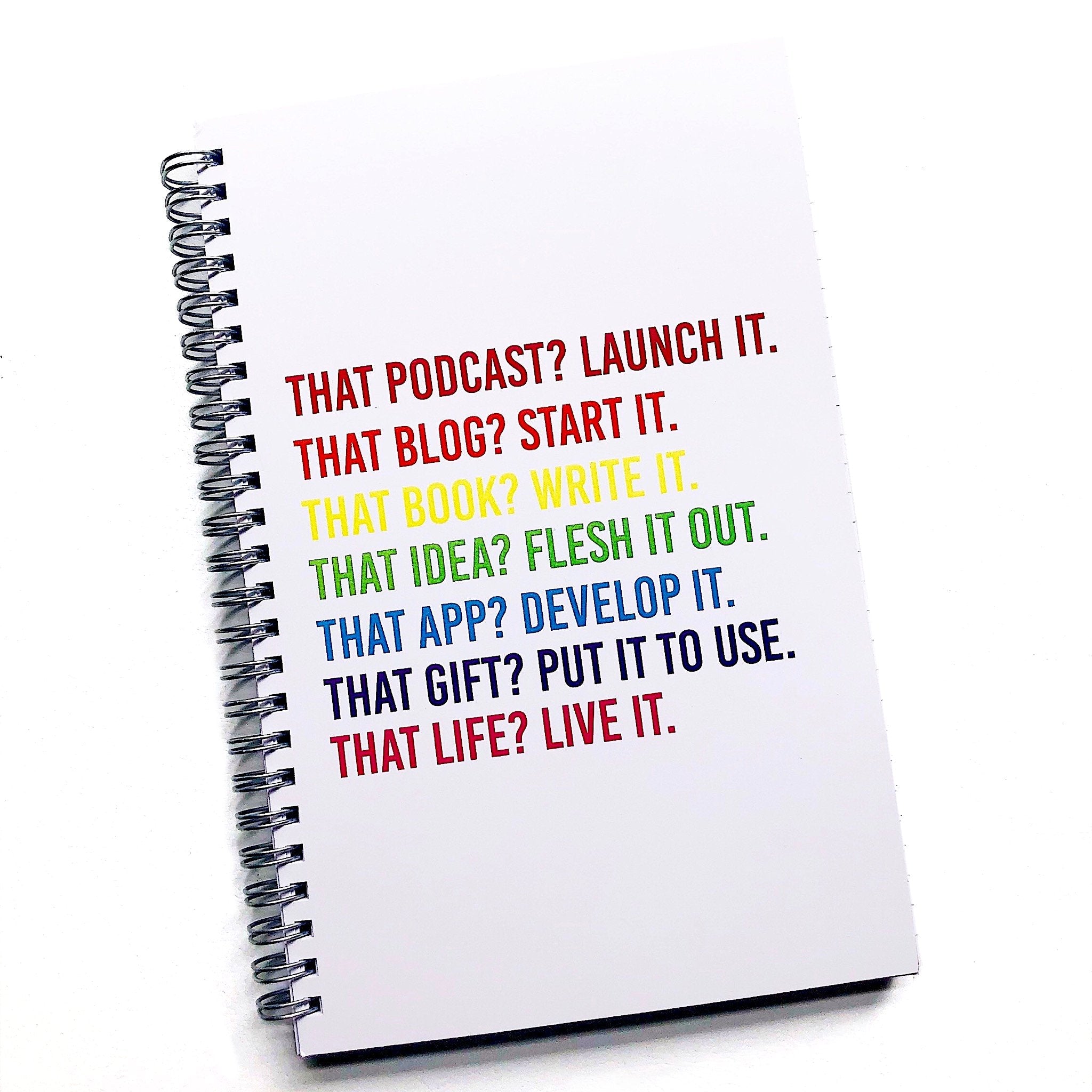 LIVE LIFE :: Spiral Notebook,   - Effie's Paper