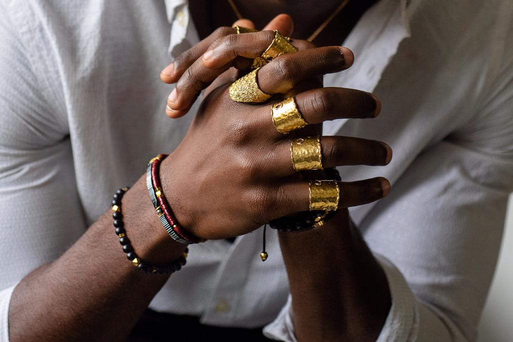 Hammered Brass Ring (Unisex)