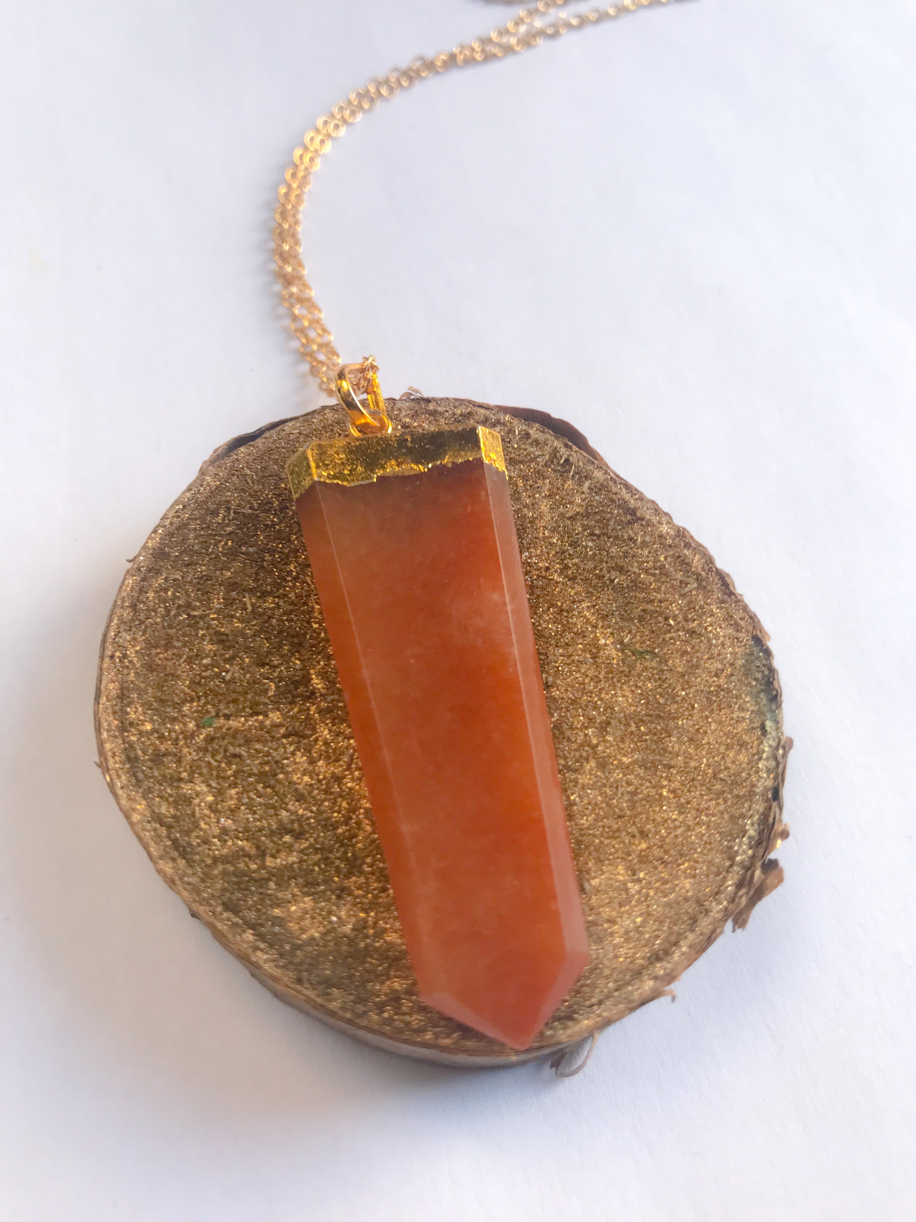 Men's Adventurine Pendant Necklace