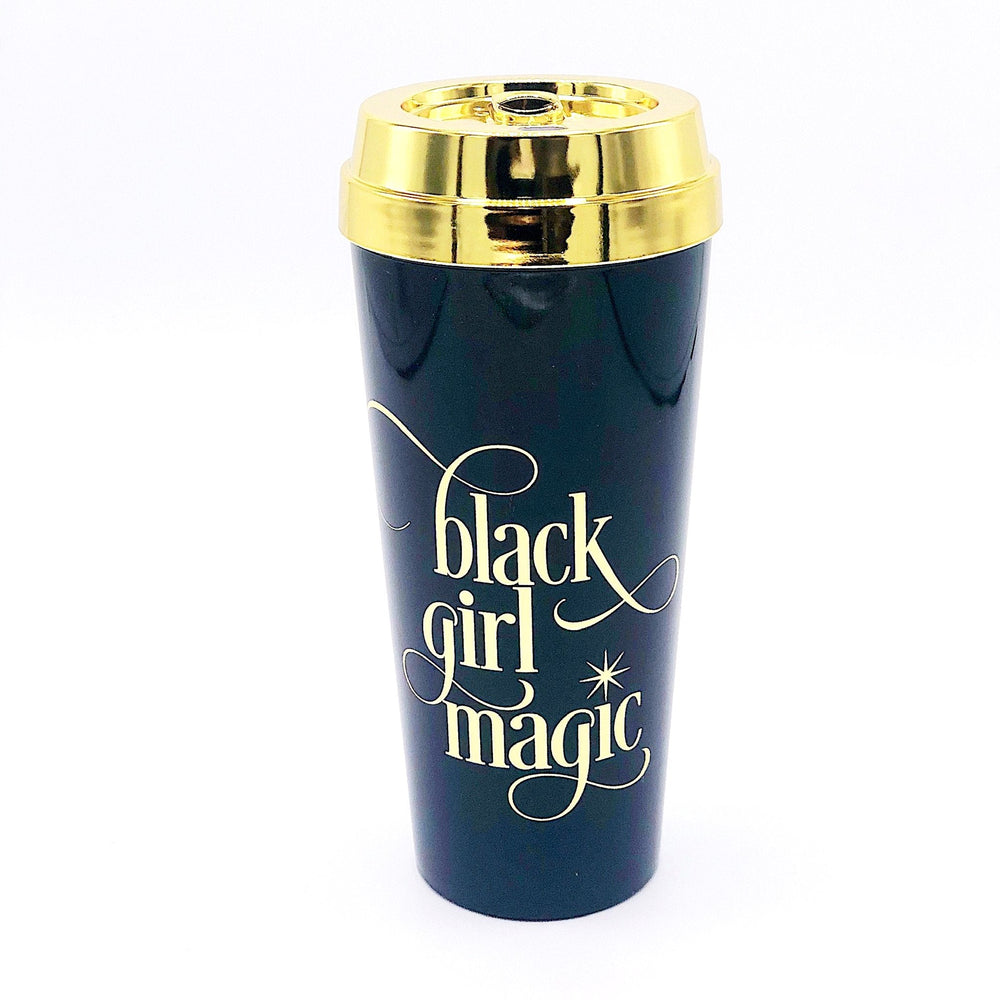 
            
                Load image into Gallery viewer, Black Girl Magic :: Gold Lid Travel Mug,   - Effie&amp;#39;s Paper
            
        