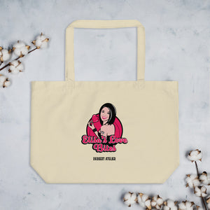 Large organic tote bag - Elisa’s Love Bites Dessert Atelier