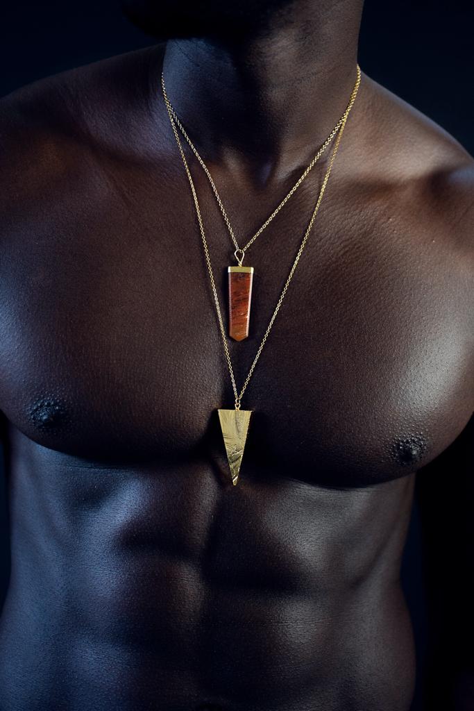 Men's Adventurine Pendant Necklace