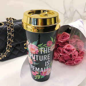 
            
                Load image into Gallery viewer, The Future Is Female :: Travel Mug,   - Effie&amp;#39;s Paper
            
        